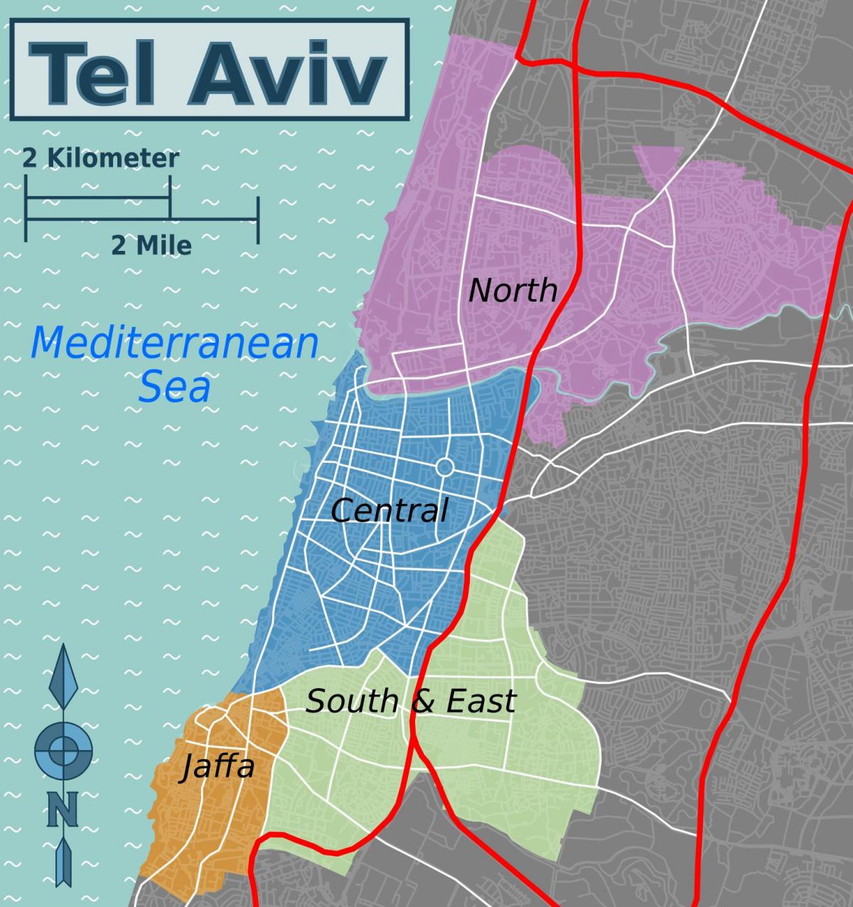 Plan districts Tel Aviv