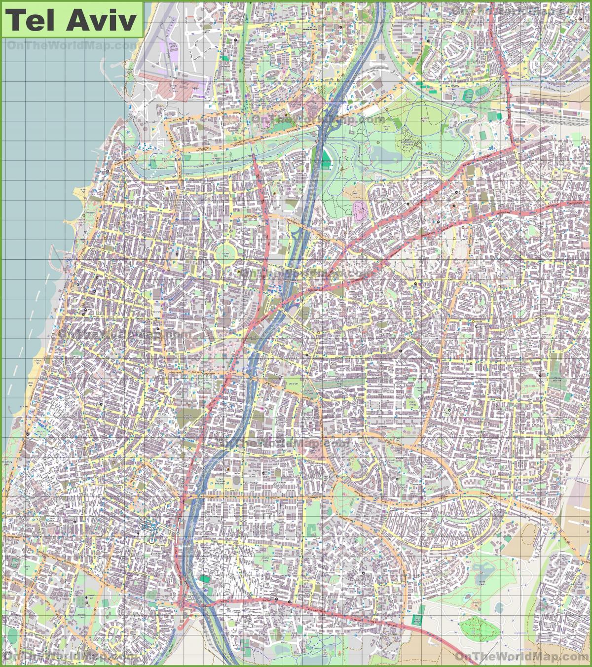 Plan des rues de Tel Aviv