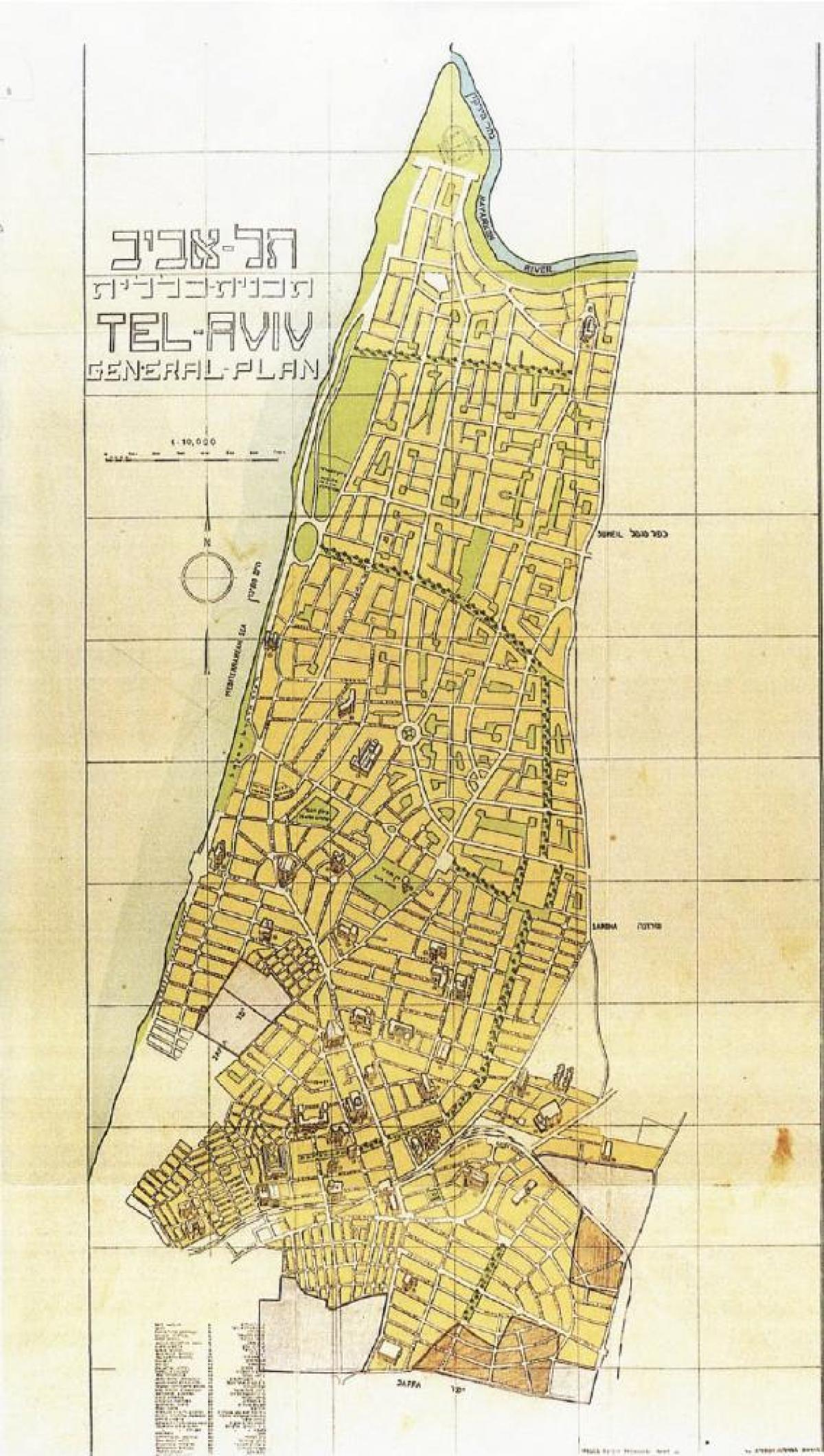 Plan antique de Tel Aviv